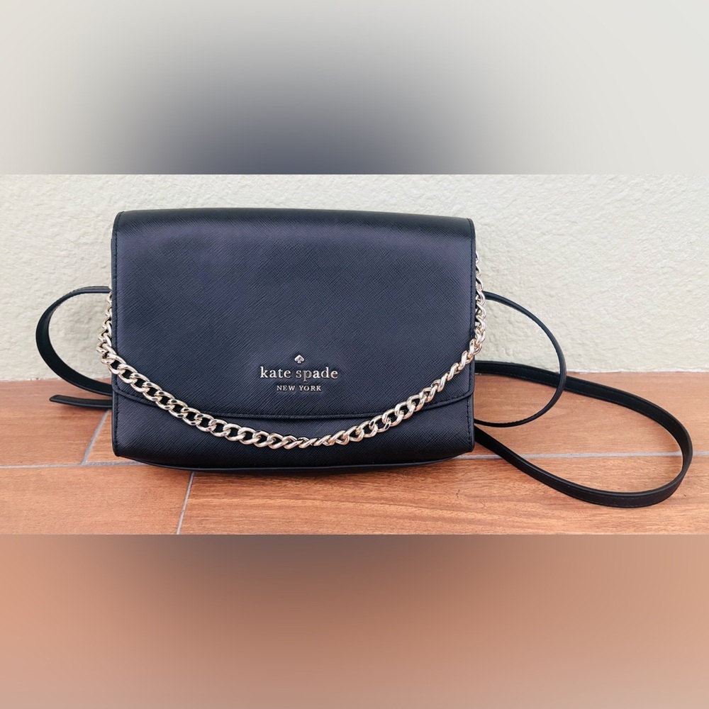 NWOT Kate Spade Carson Black Convertible Crossbody Bag Purse w/ Adjustable Strap